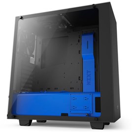 NZXT CA-S340W-B5 S340 Elite Siyah-Mavi Pencereli ATX PSUsuz Kasa