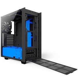 NZXT CA-S340W-B5 S340 Elite Siyah-Mavi Pencereli ATX PSUsuz Kasa