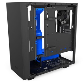 NZXT CA-S340W-B5 S340 Elite Siyah-Mavi Pencereli ATX PSUsuz Kasa