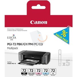 Canon PGI-72 Multi Pack Siyah Gri Kırmızı Mavi Parlaklık Düzenleyici Kartuş Pixma Pro-10