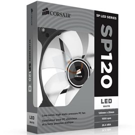 Corsair CO-9050020-WW Air Series SP120 LED Beyaz Yüksek Statik Basınçlı 120mm Fan