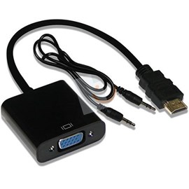 Inca IHTVJ-7S HDMI To VGA Kablosu - Jaklı Ses Kablolu