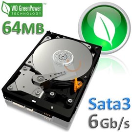 Western Digital WD20EZRX Caviar Green 2TB 64MB IntelliPower Sata3 3.5 Disk