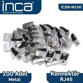 INCA ICON-M100 RJ45 100 Adet Metal Konnektör