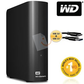 Western Digital WDBWLG0030HBK-EESN Elements Desktop 3TB Usb 3.0/2.0 3.5 Disk