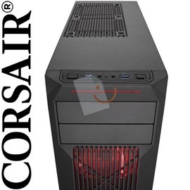 Corsair CC-9011051-WW Carbide Series SPEC-02 Red LED Mid-Tower PSUsuz Siyah Kasa