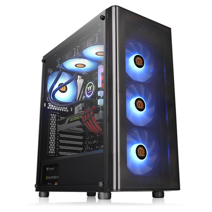 Thermaltake V200TG RGB 3 Fanlı Siyah MidTower Oyuncu Kasası (PSU yok)