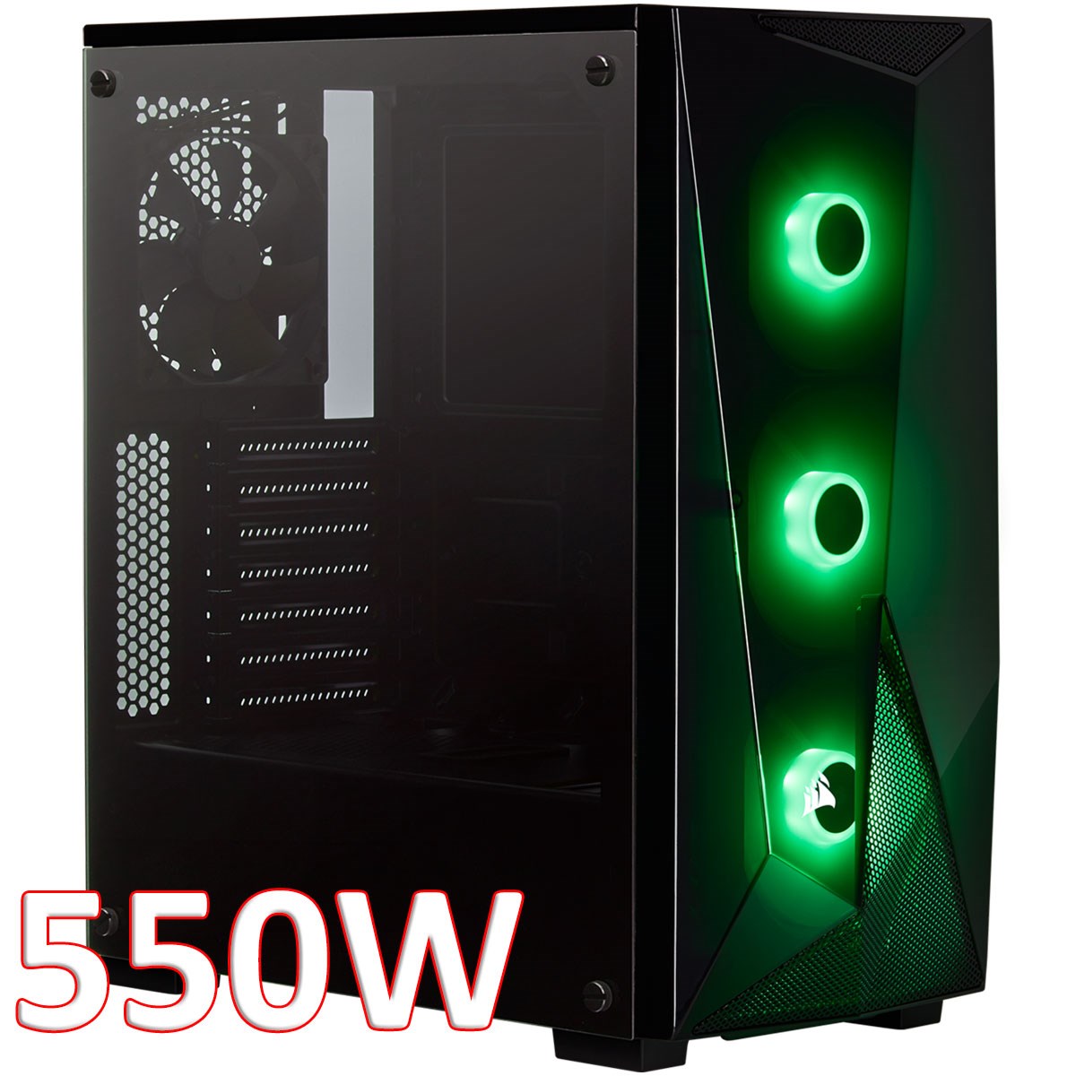 Corsair CC-9020121-WW Carbide SPEC DELTA RGB Temperli Cam 550W Gaming Siyah Kasa ATX