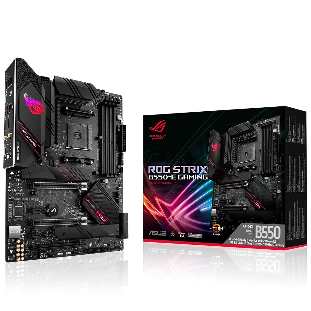 ASUS ROG STRIX B550-E GAMING 4600MHz(OC) DDR4 Soket AM4 Wi-Fi HDMI DP ATX Anakart