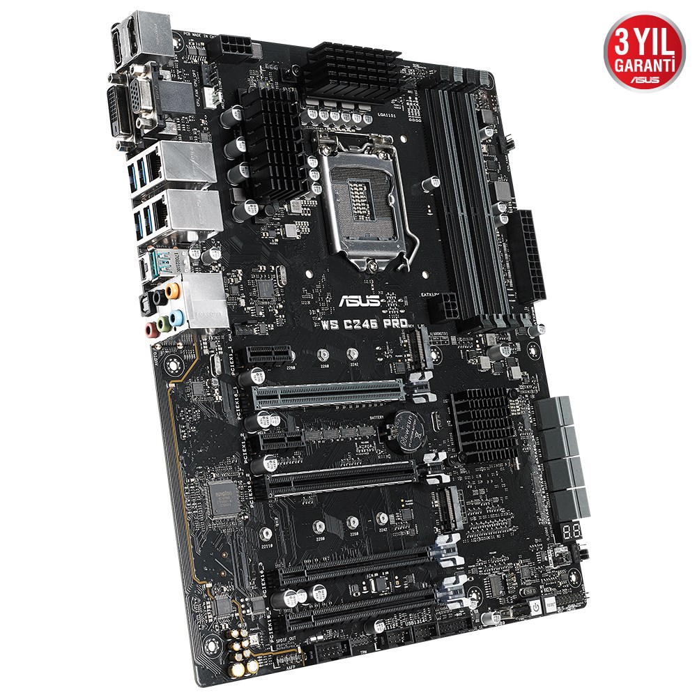 Asus WS C246 Pro Intel C246 2666 MHz DDR4 Soket 1151 ATX Sunucu Anakartı