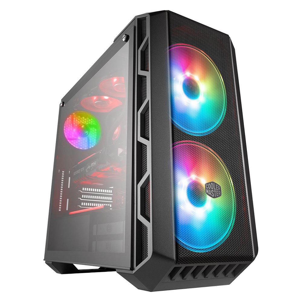 CM MasterCase H500 ARGB 1x120mm, 2x200mm Fanlı, Mesh Akrilik Ön Panel, Tempered Glass MidTower Kasa