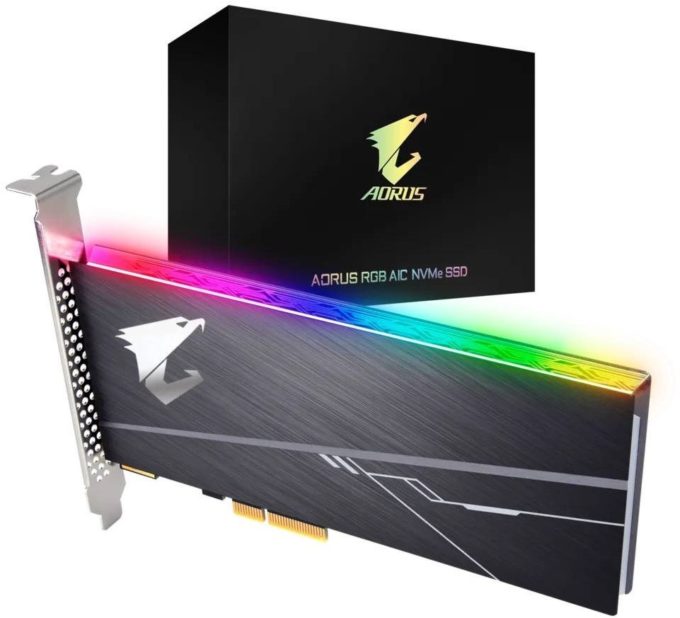 GIGABYTE AORUS 1TB RGB AIC NVMe M.2 SSD GP-ASACNE2100TTTDR (3480MB Okuma / 3080MB Yazma)