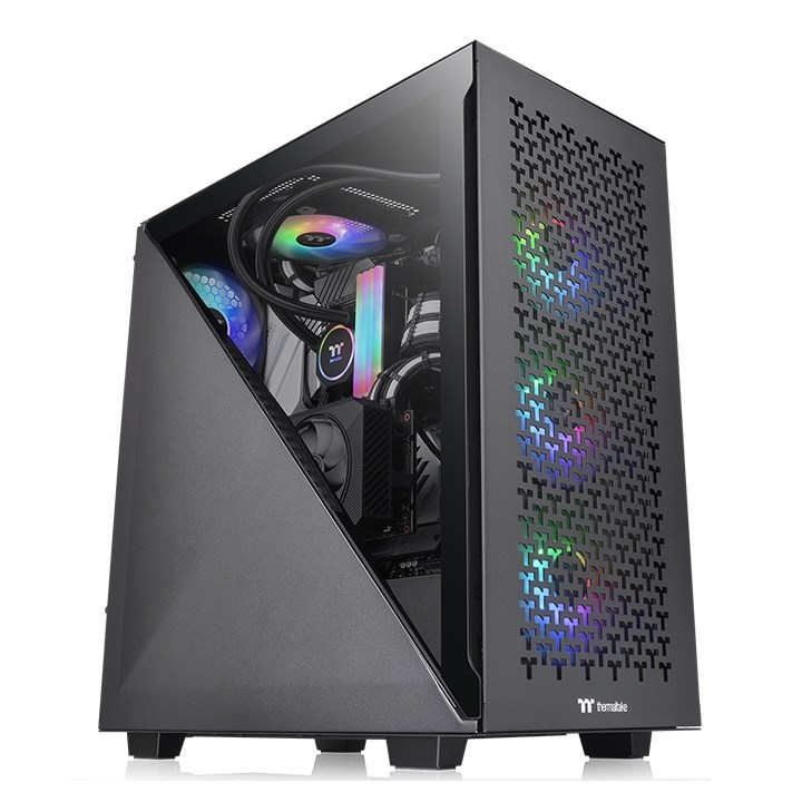 Thermaltake CA-1S2-00M1WN-02 Divider 300 TG Air Tempered Glass USB 3.2 ATX Mid Tower Siyah Kasa