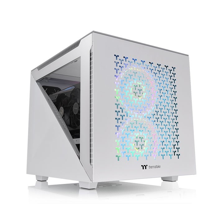 Thermaltake CA-1V1-00S6WN-01 Divider 200 TG Air Snow Tempered Glass USB 3.2 ATX Micro ATX Kasa