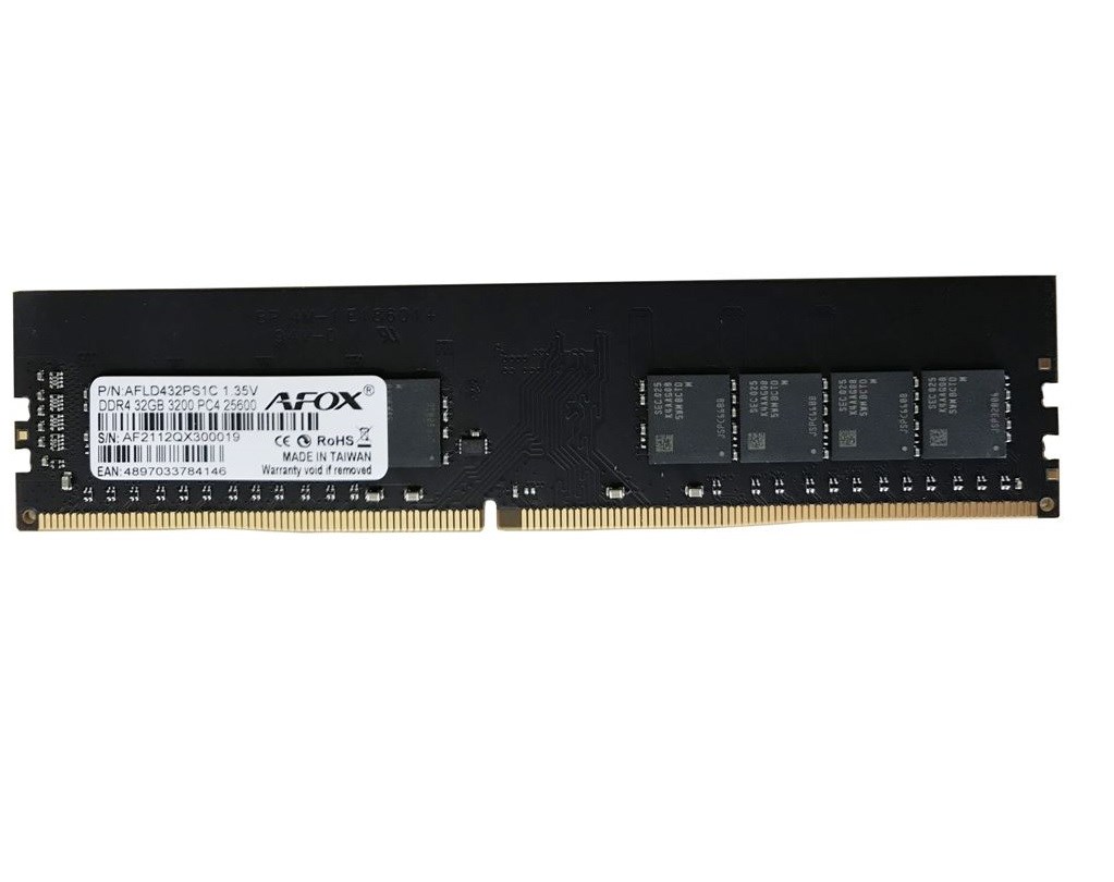 Afox AFLD432PS1C 32 GB 1x32 GB DDR4 DIMM 3200 MHz RAM