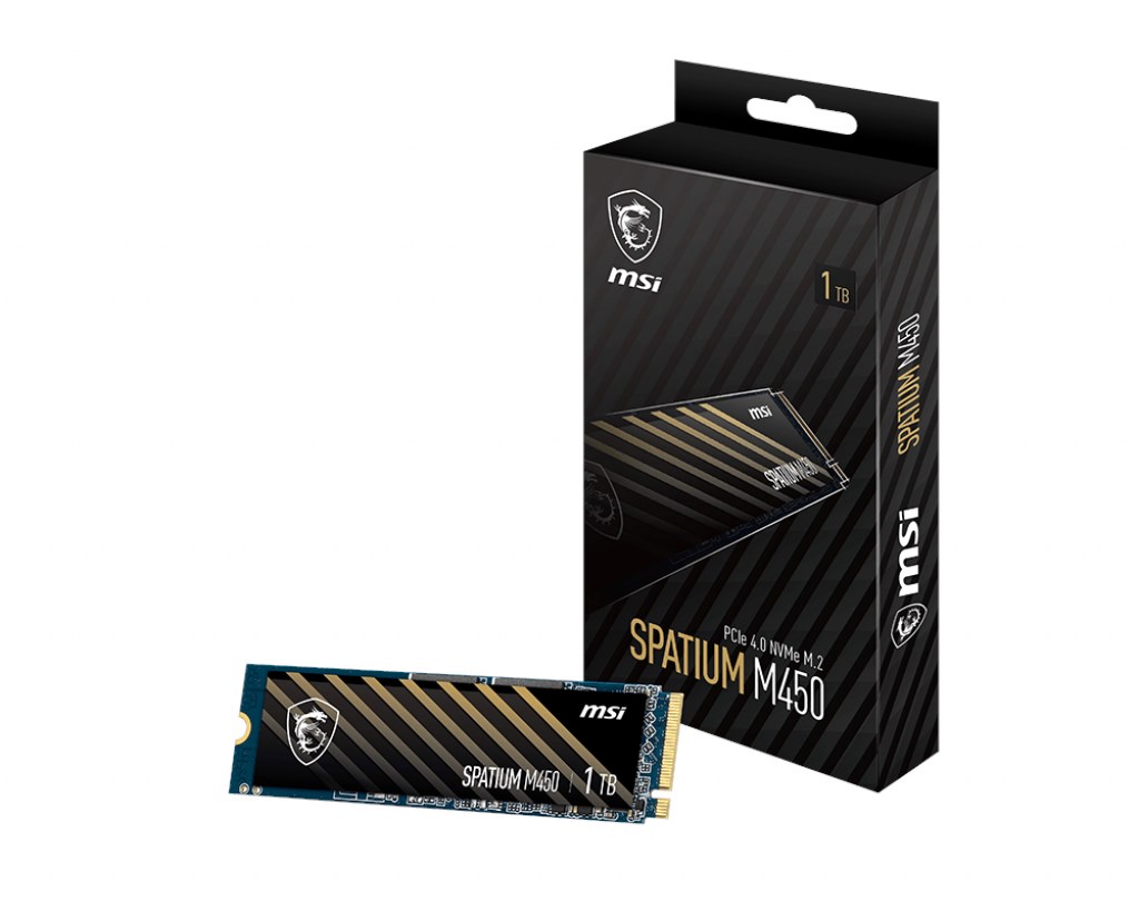 MSI SPATIUM M450 1TB PCIe 4.0 NVMe M.2 SSD