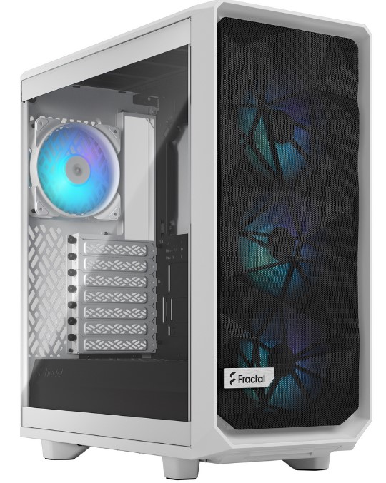 Fractal Design Meshify 2 Compact RGB Beyaz Temperli Cam Oyuncu Bilgisayar Kasası