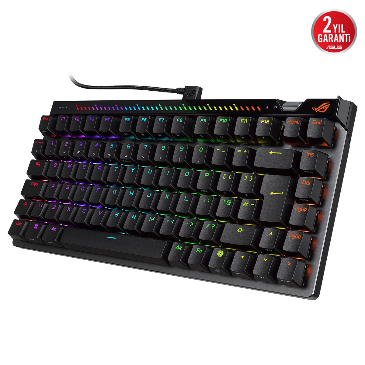 ASUS M705 ROG FALCHION ACE 75HE/BK/V2/TR/ABS Layout RGB %75 HFX V2 Magnetic Switch Kablolu Türkçe Oyuncu Klavyesi