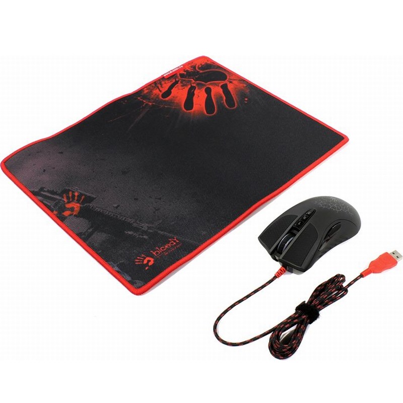 Bloody A9081 Multicore Gaming Mouse ve Control Medium Gaming Mouse Pad