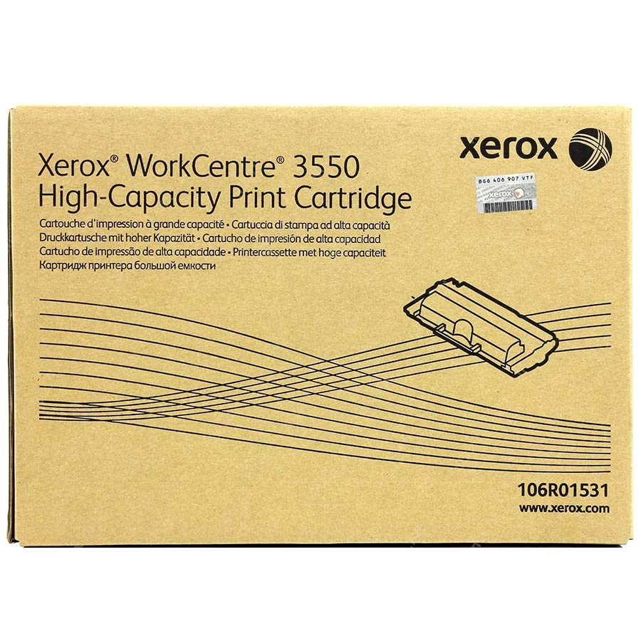 Xerox 106R01531 WorkCentre 3550 Yüksek Kapasiteli Siyah Toner
