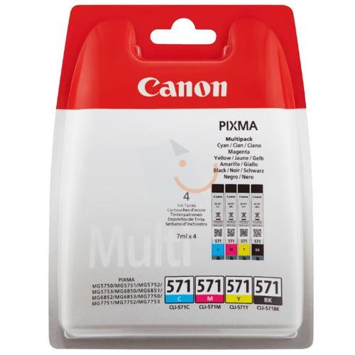 Canon CLI-571 C/M/Y/BK Multi Blister 0386C005AA Kartuş Paketi MG7753 MG6853 MG5753