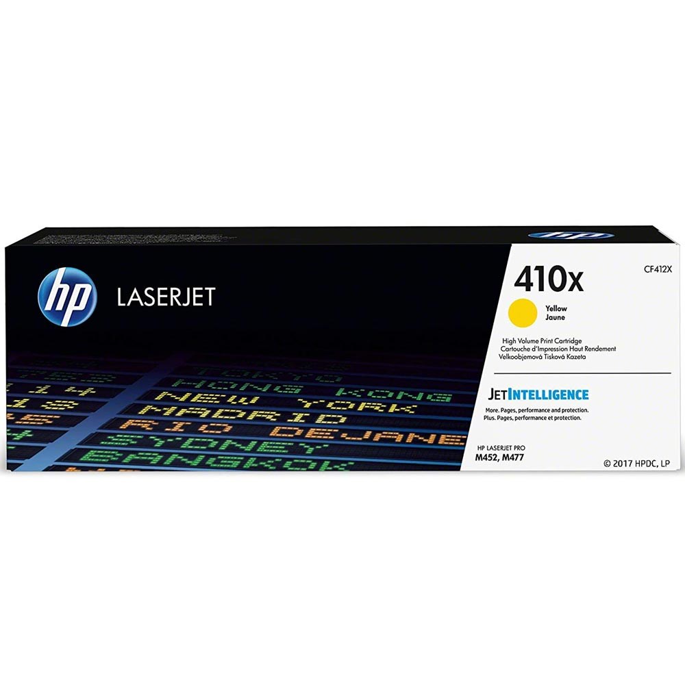 HP CF412X 410X Yüksek Kapasiteli Sarı Orijinal LaserJet Toner M452 M477