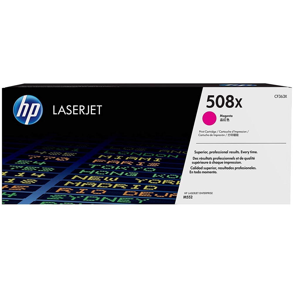 HP 508X CF363X Yüksek Kapasiteli Macenta Orijinal LaserJet Toner M552 M553