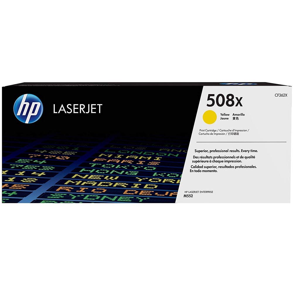 HP 508X CF362X Yüksek Kapasiteli Sarı Orijinal LaserJet Toner M552 M553