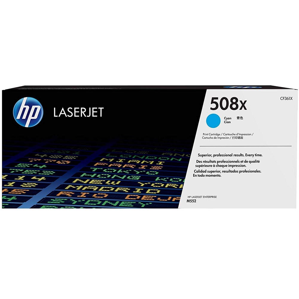 HP 508X CF361X Yüksek Kapasiteli Mavi Orijinal LaserJet Toner M552 M553