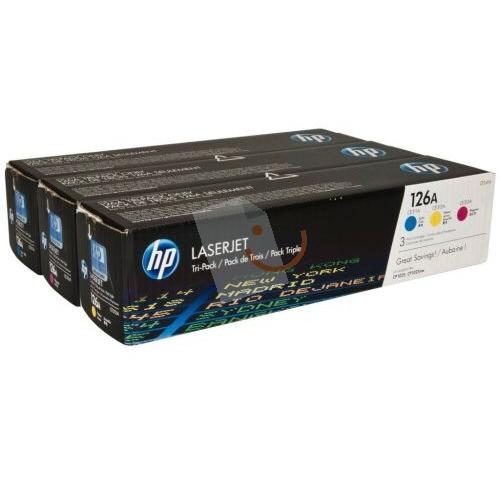 HP 126A CF341A Mavi Sarı Kırmızı Toner 3 Lü Paket CP1025 Pro100 M175nw