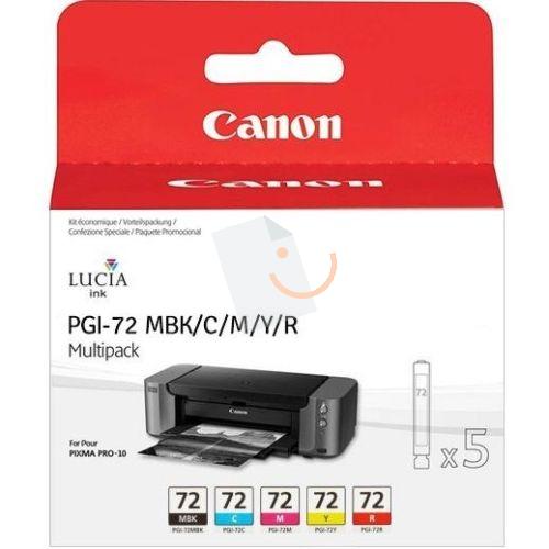 Canon PGI-72 Siyah Mavi Magenta Sarı Kırmızı Multi Pack Pixma Pro-10