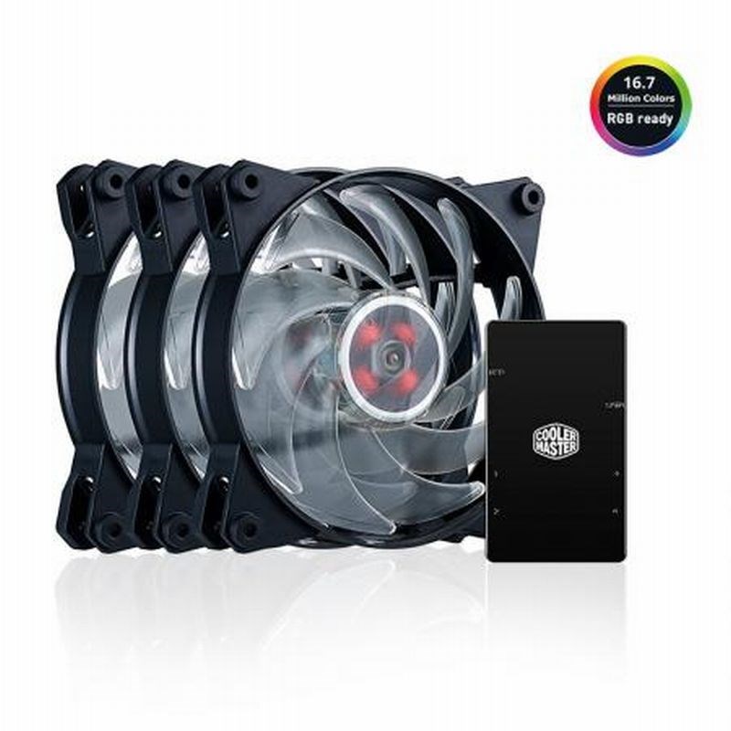 Cooler Master MasterFan Pro 120 Air Balance 3 Lü Paket 3x120mm RGB Led'li Kasa Fanı ve RGB Kontrol Ünitesi