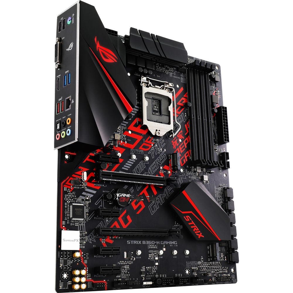 Asus ROG STRIX B360-H GAMING DDR4 M.2 DVI HDMI Aura RGB Lga1151 ATX