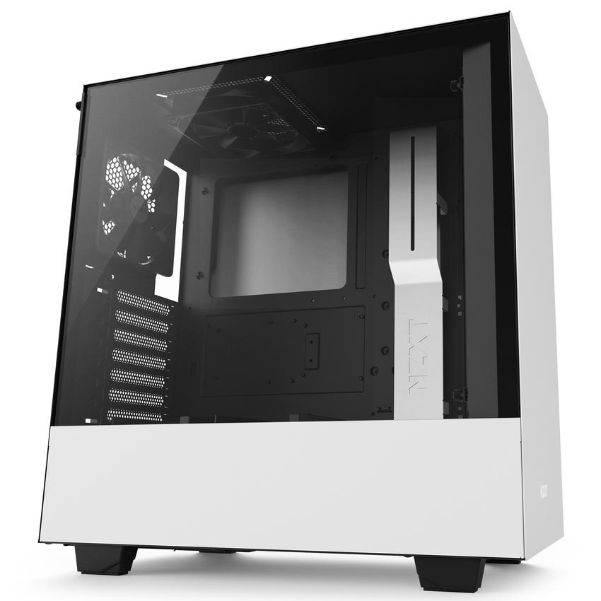 NZXT CA-H500B-W1 H500 Mat Beyaz Temperli Cam ATX PSUsuz Kasa