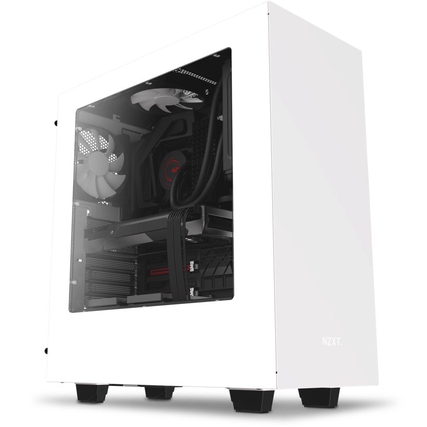 NZXT CA-S340W-W1 S340 Mat Beyaz Pencereli ATX PSUsuz Kasa