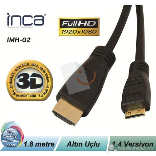 Inca IMH-02 Mini HDMI-HDMI v1.4 3D Altın Uçlu Kablo 2mt