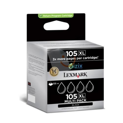 Lexmark 14N0845 4 Lü Siyah Mürekkep Kartuşu (105XL) Pro805 Pro905