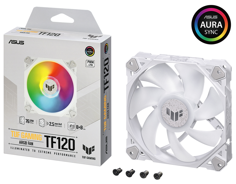 TUF Gaming TF120 ARGB WHITE EDITION Fan - Tekli Paket