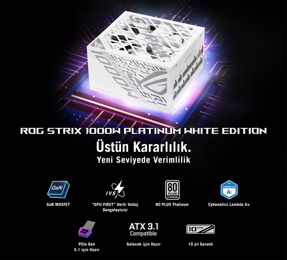 ROG Strix 1000W Platinum White Edition ROG Strix 1000W Platinum White Edition