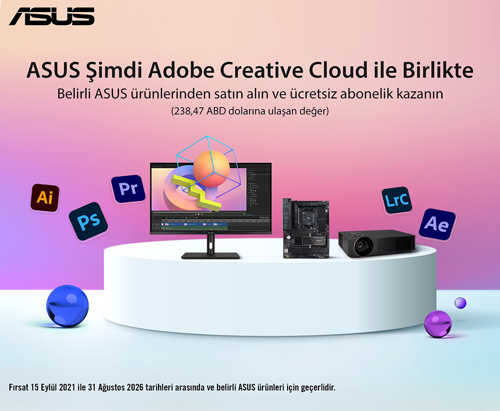 ASUS ŞİMDİ ADOBE CREATIVE CLOUD İLE BİRLİKTE ASUS ŞİMDİ ADOBE CREATIVE CLOUD İLE BİRLİKTE