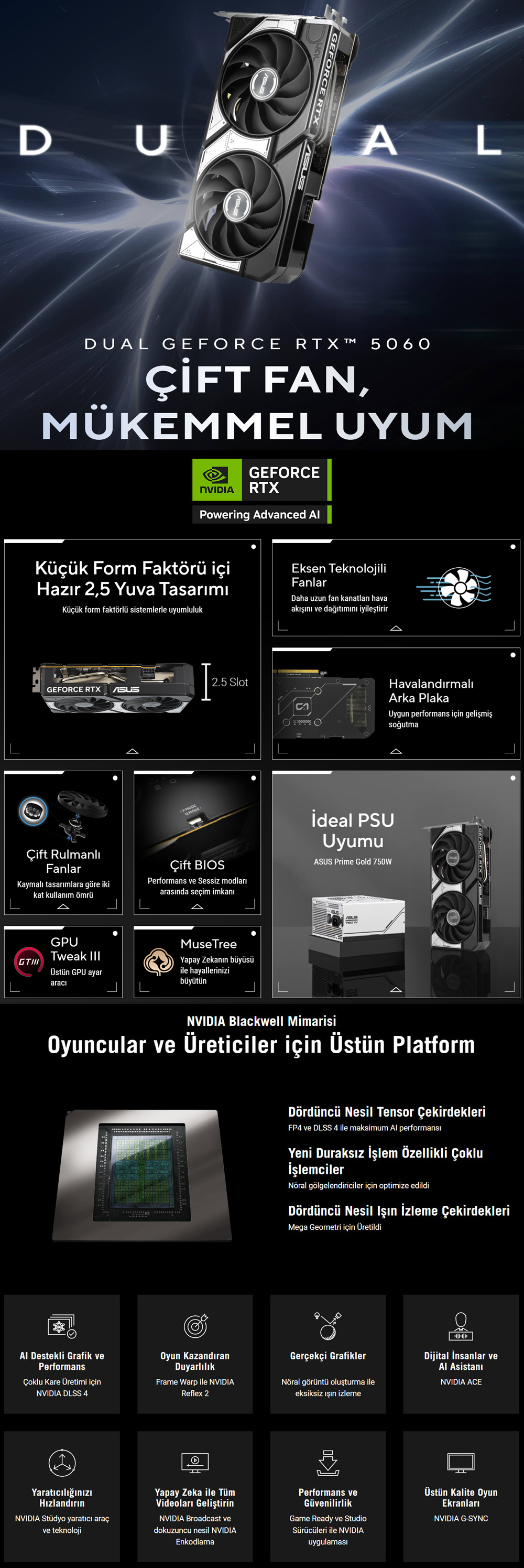 ASUS Dual GeForce RTX™ 5060 8GB GDDR7 OC Edition ASUS Dual GeForce RTX™ 5060 8GB GDDR7 OC Edition