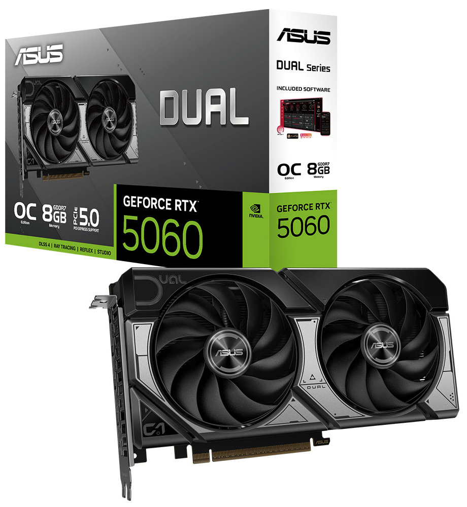 ASUS Dual GeForce RTX™ 5060 8GB GDDR7 OC Edition ASUS Dual GeForce RTX™ 5060 8GB GDDR7 OC Edition