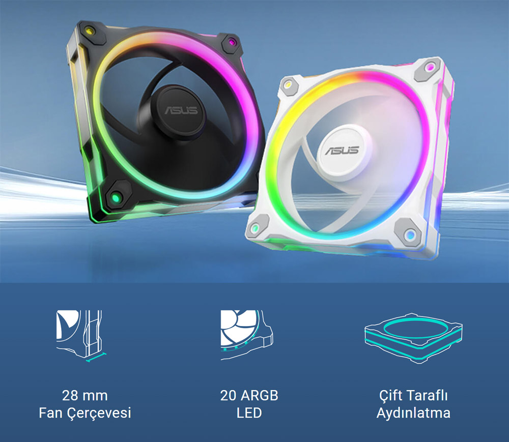 ASUS Prime MR120 ARGB Reverse Fan - Triple Pack